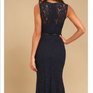 Lulu's Dresses - Lulus Music of the Heart Navy Blue Lace Maxi Dress Lulu's Dresses - Lulus Music of the Heart Navy Blue Lace Maxi Dress